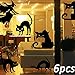 TTSAM 5 Black cat Stickers with 1 Young Witch Sticker, Halloween Theme Party, Home, Cafe, Halloween Theme Hotel, Amusement Park Decoration, Detachable Black cat Witch Decoration Sticker Combination