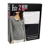 Felina Women's Cotton Modal Henley T-Shirt (Pack of 2)