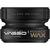 Vasso Pomade Wet Look Wax | All Hair Types | Super Hold and Wet Look | BLACK EDITION Dynamic 150 ml