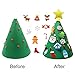 OurWarm 3D DIY Felt Christmas Tree with Hanging Ornaments, Cone Felt Christmas Tree for Toddlers Kids Xmas Gifts Christmas Home Decorations