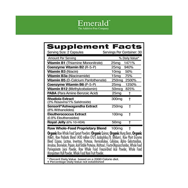 Emerald Labs Adrenal Health Daily Supplement with Sensoril Ashwagandha and Rhodiola Extract