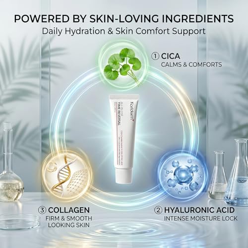 Koriderm Time Reverse Cream All-in-One, Skin Moisturizer Cream for Face - Nourishing, Hydrates, Firms & Reduces Wrinkles with Centella Asiatica (Cica), Collagen & Hyaluronic Acid for All Skin (1Pc)