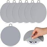 6 Pack Drain Covers for Bugs, 6 x 6 Inch, Round, Grey | Silicone Tub Stoppers, Anti Odor and Cockroach, Kitchen Gadgets Bathroom Bathtub Laundry Accessories, Flat Cover Design