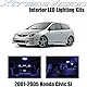 XtremeVision Honda Civic SI Only 2001-2005 (7 Pieces) Pure White Premium Interior LED Kit Package + Installation Tool