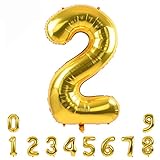 40 Inch Gold Large Numbers Balloon