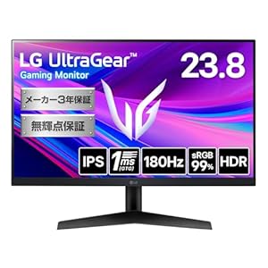 LG ゲーミングモニター UltraGear 24GS60F-B 23.8インチ