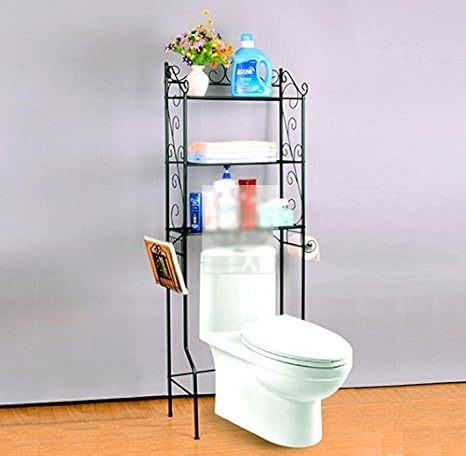 Amazon 狭いトイレのスペースでオシャレに収納 デザイン型 キャビネットラック ブラック 組み立て式 簡単設置 雑誌ホルダー トイレットペーパーホルダー付属 トイレ収納 オンライン通販 Amazon 狭いトイレのスペースでオシャレに収納 デザイン型 キャビネットラック ブラック 組み立て式 簡単設置 雑誌ホルダー トイレットペーパーホルダー付属 トイレ収納 オンライン通販