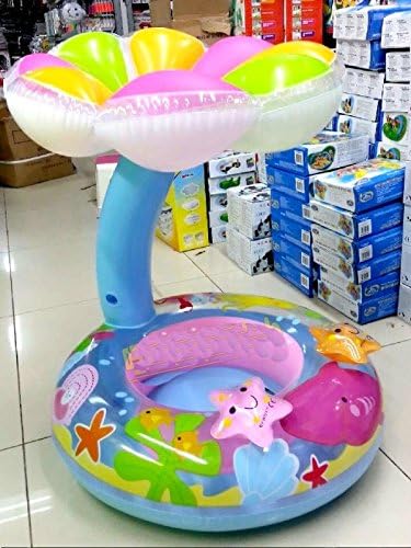 Intex My Baby Float Swimming Safe Inflatable Ring Infant Chair with Umbrella
