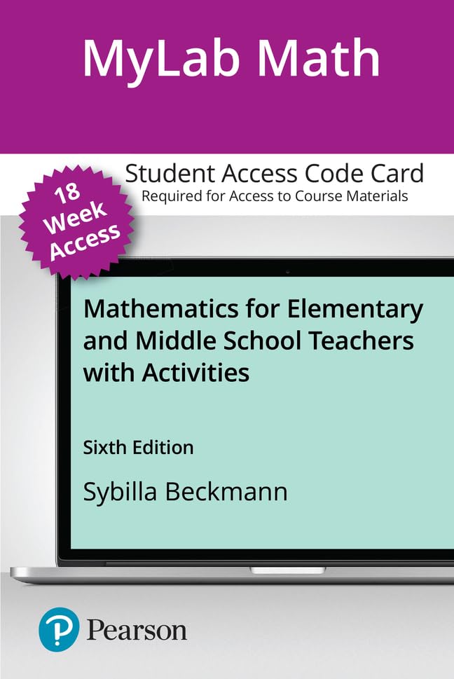 Mathematics F/Elem.+Middle...Mylab + Ebook (Inclusive Access)