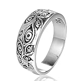 WLPCIV Gothic Evil Eye Ring for Men Stainless Steel