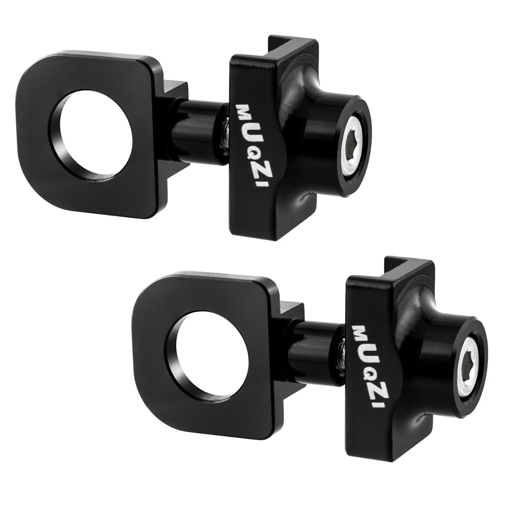 Photo 1 of Saipe 2pcs Bicycle Chain Tensioner Adjuster Aluminum Alloy Chain Fastener for BMX Fixie Bike Single Speed Bicycle, Black