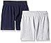 American Hawk Boys 2 Piece Pack Cotton Jersey Shorts,Heather Grey/Navy,3T/ Small