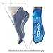 Pilates Yoga Grip Socks for Women - 2 Pairs Non Slip Barre Exercise - (Blue & Grey) Fit 7-9 Shoe Size