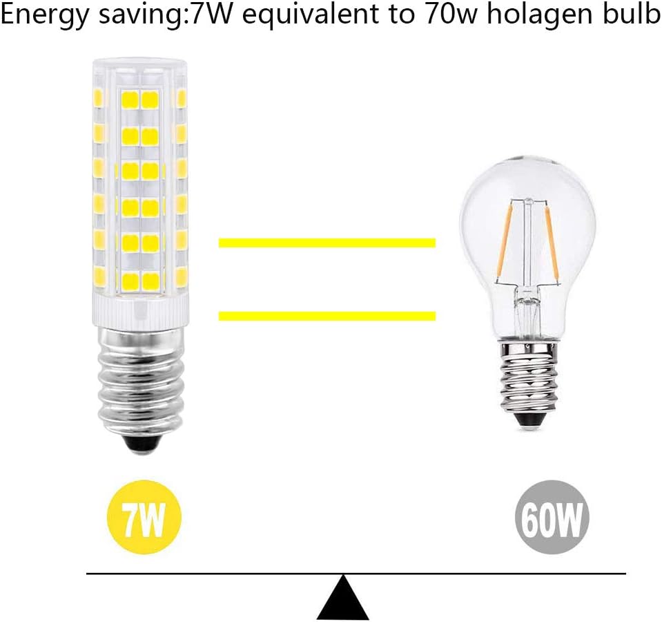 HUAMu E14 LED Bulb Cooker Hood, E14 LED Light Bulbs 7W Equivalent to 70W Halogen, 6000K Cold White - Image 4