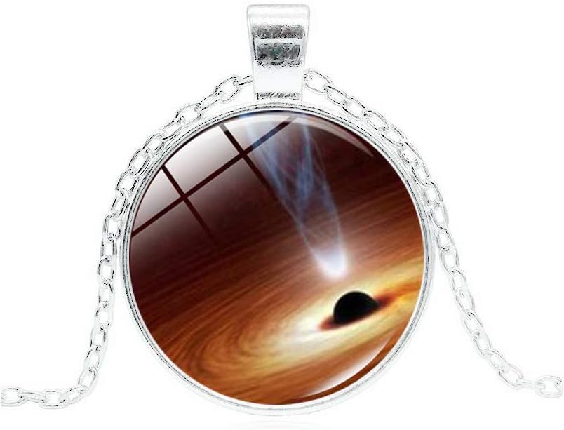 Necklace for Women, Black Hole Nebula Time Gemstone Handmade Necklace Pendant Fantasy Universe Pendant Costume Packed in Jewelry Box Love Token Gift