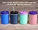 Silicone Sleeve for Mason Jars (Regular Mouth Half Pint, Bright Blue)
