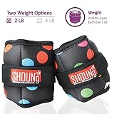 SHOUNg Personalised Ankle Weights/Wrist Weights (1 Pair) with Adjustable Strap for Fitness, Workout, Exercise, Walking, Jogging, Gymnastics, Aerobics and Gym(2lbs 4lbs 5lbs 10lbs)