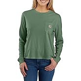 Carhartt Womens Tencel Fiber Series Loose Fit Long-Sleeve Pocket T-Shirt