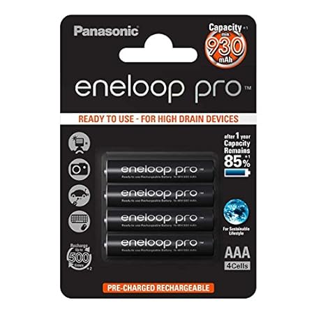 Panasonic Eneloop Pro - Pack 4 pilas AAA recargables