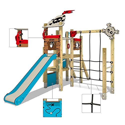 Klettergerüst WICKEY PRO Magic Fear+ für den öffentlichen Kinder-Spielplatz - Kletterturm mit Rutsche für Kindergarten… – Bild 6