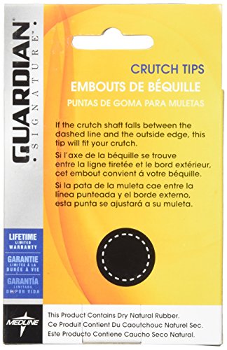 Medline G00841 Guardian Super Crutch Tip, Black, 7/8 Inch
