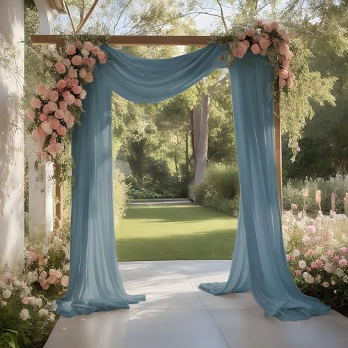 Aeviusmo Dusty Blue Wedding Arch Draping Fabric