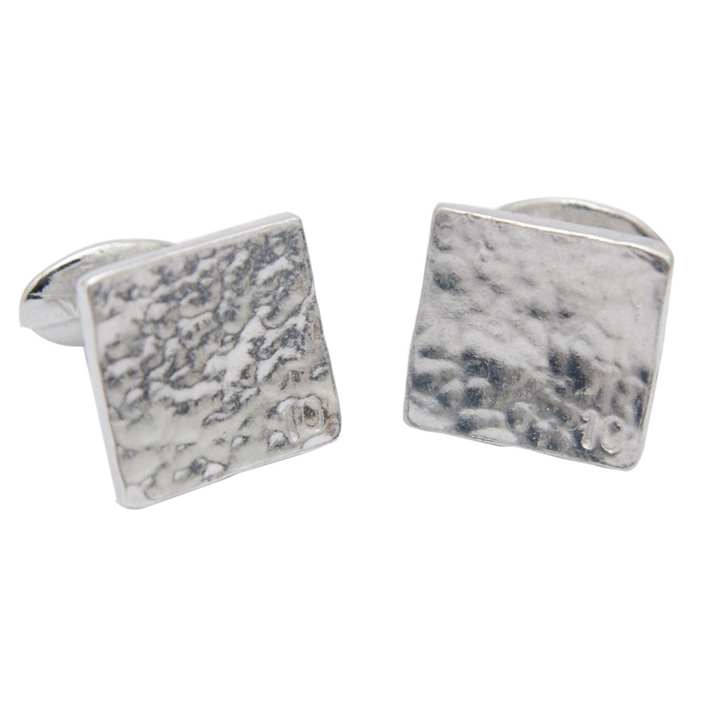 Tin Gifts for 10th Anniversary Pure Tin Square Cufflinks