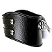 Davidsource Locking Posture O Ring Collar Black Faux Double Leather Neck Belt Adjustable Lockable Choker Collar Restraint Head Harness BDSM Adult Sex Toy