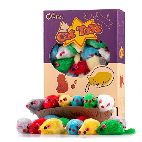 CHIWAVA Furry Cat Toy Mice