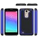 lg k7 phone case,Voberry® Shock Proof Dual Layer Soft Rubber Impact Armor Case Back Hybrid Cover For LG K7 (Blue)