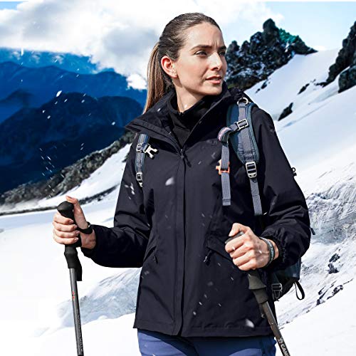 CAMEL CROWN Women's Ski Jacket Waterproof 3 in 1 Winter Jacket