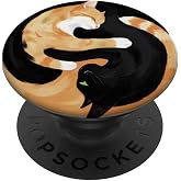 Black and Orange Cats PopSockets Adhesive PopGrip