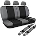 OxGord Mesh Seat Cover for Car, Truck, SUV or Van (Gray & Black) (17 Items)