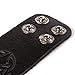 Real Leather Viking Valknut Bracelet 6.3”- 7” Wrist Adjustable Black Cuff Wrap Punk Wristband Stylish Accessory Gift Box