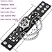 Top Plaza Men's Rivets Punk Rock Collection Cross Black Leather Belt Bracelet Watch Analog Quartz Wrist Watches