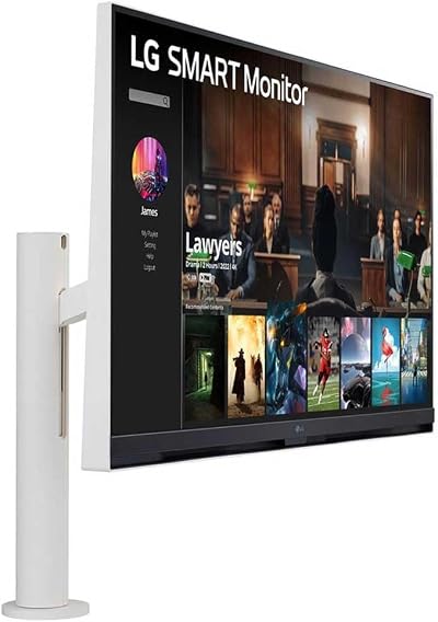 LG 32SQ780S-W Smart Monitor 32 inch Display Built-in Streaming Apps