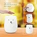 Baby Night Light, 9 Colors 4 Modes Remote Control & Tap Control Soft Silicone Rechargeable Colorful Night Lamp for Girl Lady Kid Baby Bedroom Nursery and Gifts, Bear