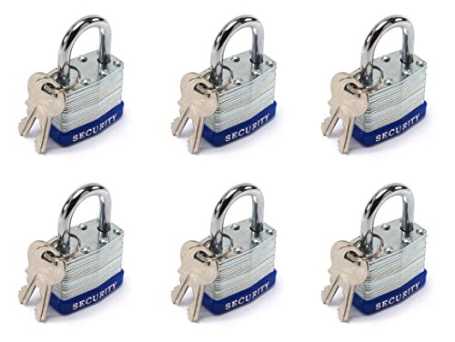 Elitexion Heavy Duty Laminated Steel Padlock, Commercial Grade Keyed Alike 1-1/2 inch (Pack of 6) - Thumbnail 5