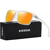 KWHZXGYY Sunglasses Men Polarized Sunglasses for Mens and Womens,Black Retro Sun Glasses Driving Fishing UV Protection