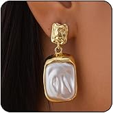 Baroque Pearl Earrings for Women Irregular Pearl Dangle Earrings Vintage Dangle Earring Bridal Wedding Jewelry