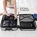 Veken 7 Set Packing Cubes, Travel Organizers Accessories with Laundry Bag & Shoe Bag, Black, XL-Large, Large, Medium, Small