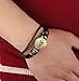 Hamoery Punk Alloy Leather Bracelet for Constellation Braided Rope Bracelet Bangle