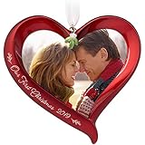 Hallmark Keepsake Ornament 2019 Year Dated Our First Christmas Heart Photo Frame