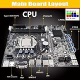 Oikabio B75 ETH Mining Motherboard 8XPCIE LGA1155 MSATA USB Adapter CPU view 6