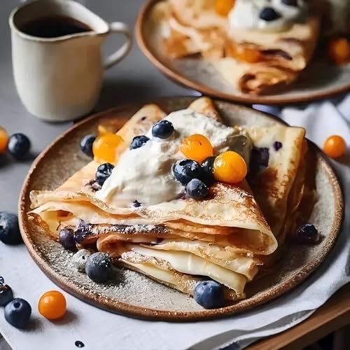 Electric Crepe Maker, 8" Crepe Pan Nonstick with Batter Spreader & Dipping Tray, 800W Quick Heat-Up & Auto Temperature Control for Perfect Pancakes, PFOA & BPA Free, Easy Clean Portable Griddle