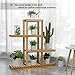 SONGMICS Bamboo Wood Plant Stand Shelf Flower Pots Holder Display Rack Utility Shelving Unit Storage Rack for Living Room Balcony Hallway Bathroom Natural BCB91N