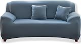 Teynewer 1-Piece Fit Stretch Sofa Cover 3 Seater Light Blue Elastic Slipcover