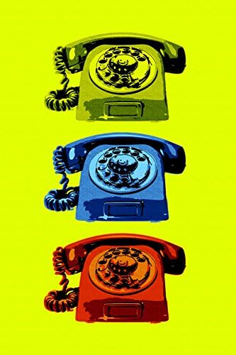 Vintage Rotary Telephone Pop Art Print 24 x 36in