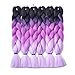 6Pcs/Lot 24inch Jumbo Braids Salon Crochet Ombre Twist Braiding Hair Extensions High Temperature Synthetic Fiber Hair for 100g/pc (M56#)