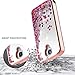 Galaxy S4 Case w/[Tempered Glass Screen Protector], NageBee Glitter Liquid Quicksand Waterfall Floating Flowing Sparkle Shiny Bling Girls Cute Case for Samsung Galaxy S4 -Electroplate Rose Gold